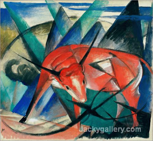 Bull by Franz Marc paintings reproduction